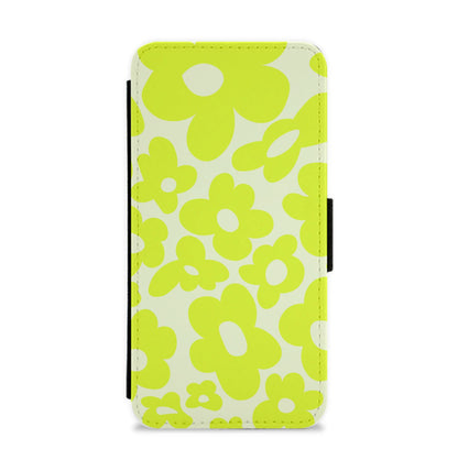 Yellow Flowers - Trippy Patterns Flip / Wallet Phone Case