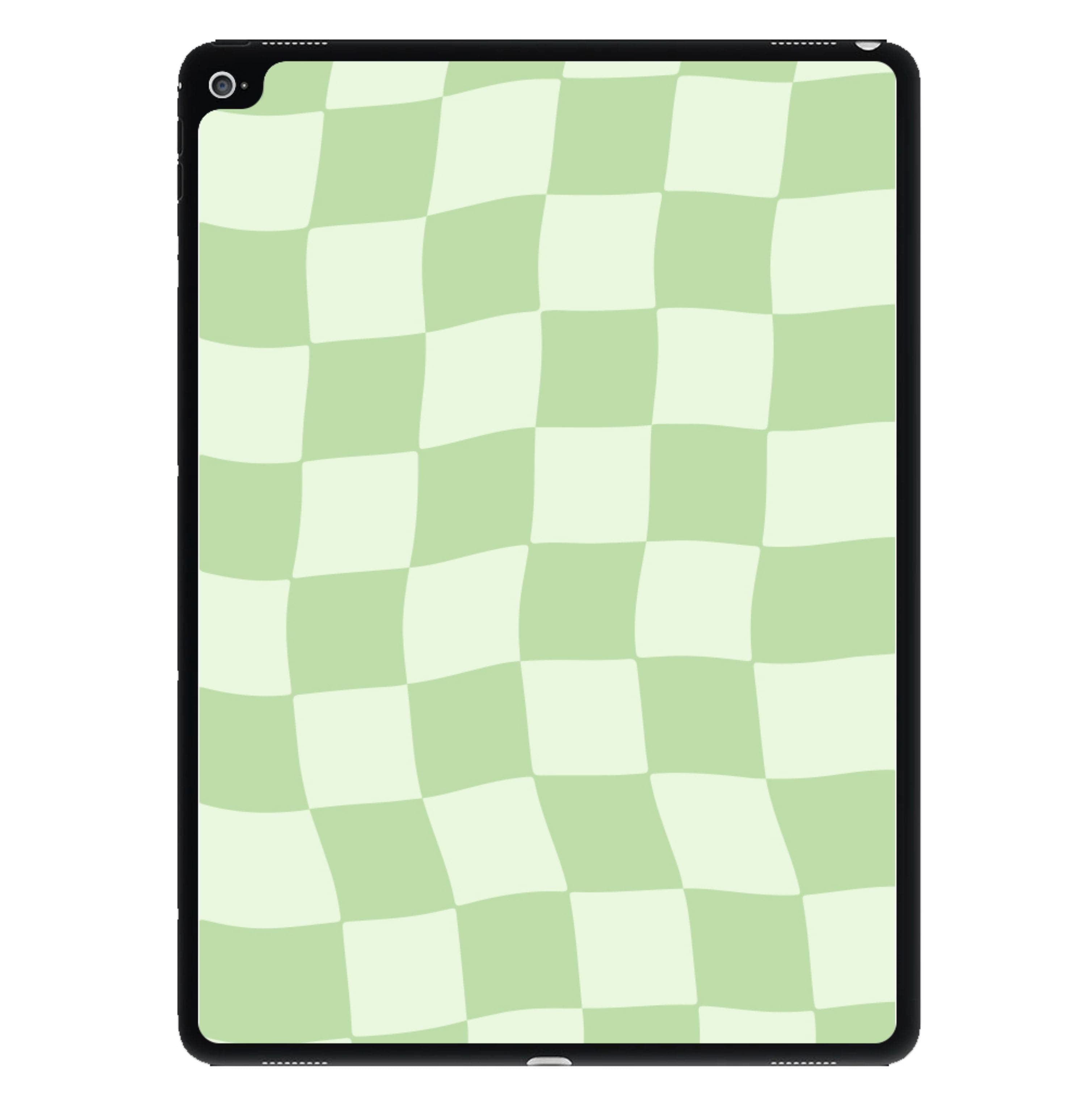 Green Checkers iPad Case