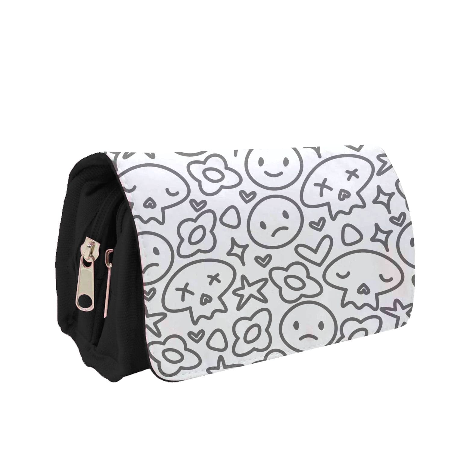 White Skulls - Skate Aesthetic  Pencil Case