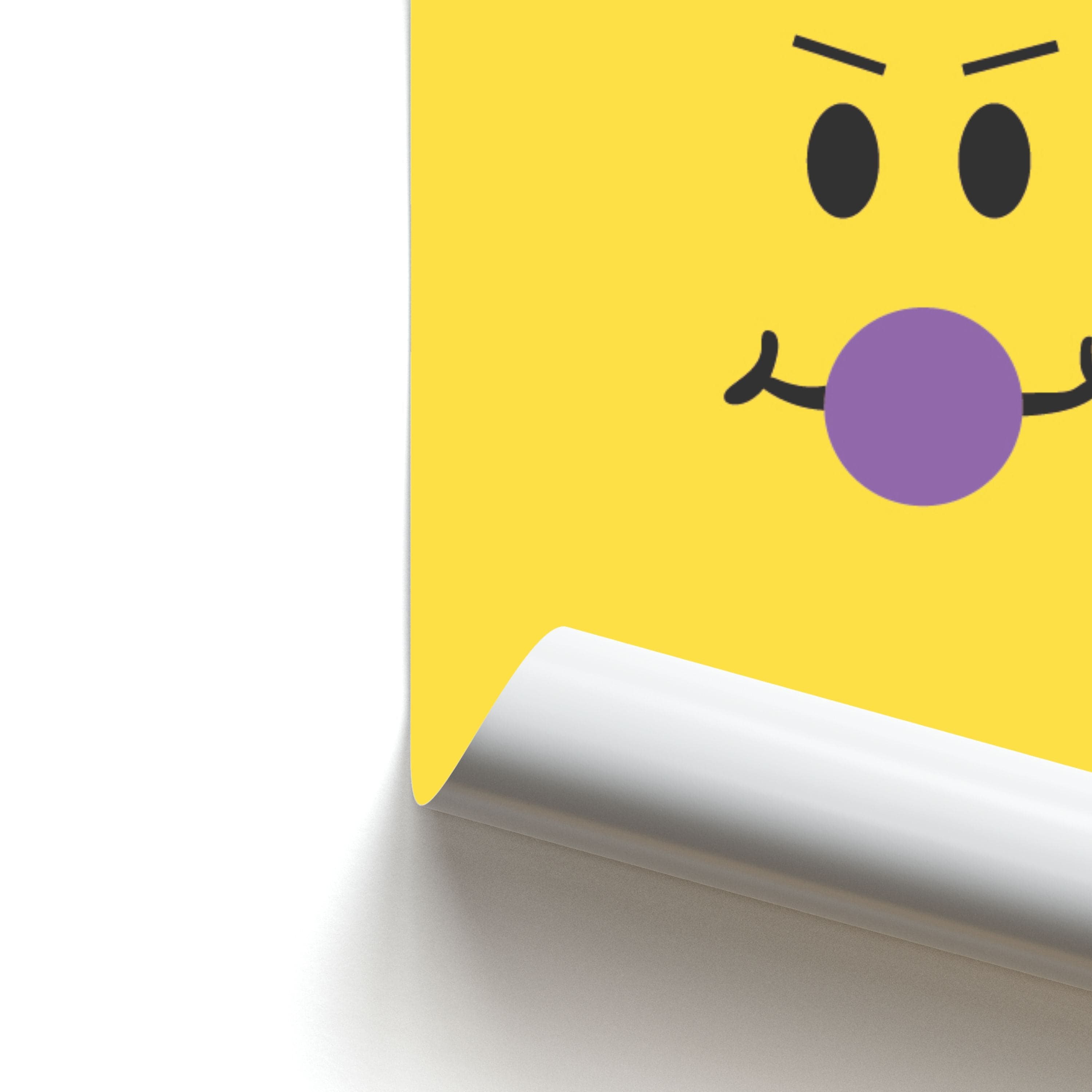 Yellow Face Purple Poster