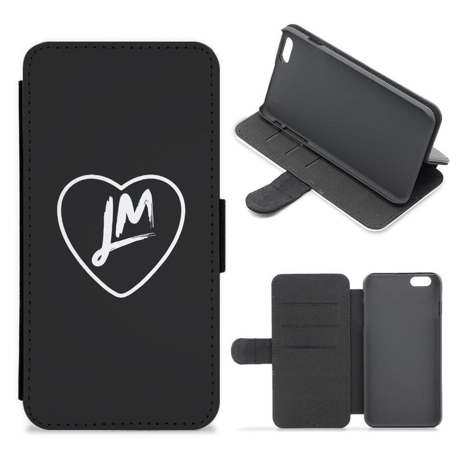 Little Mix Heart Flip / Wallet Phone Case - Black - Fun Cases