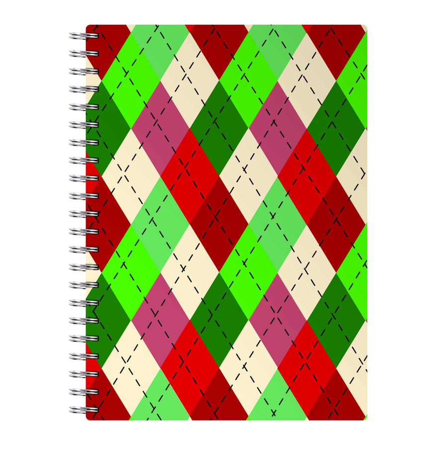 Red And Green - Christmas Patterns Notebook