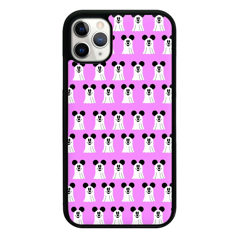 Mickey Mouse Ghost Pattern - Disney Halloween Phone Case
