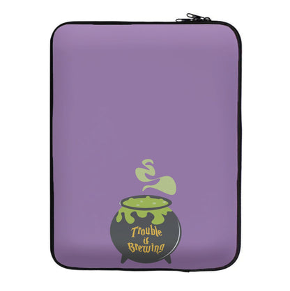 Trouble is Brewing - Hocus Halloween Laptop Sleeve