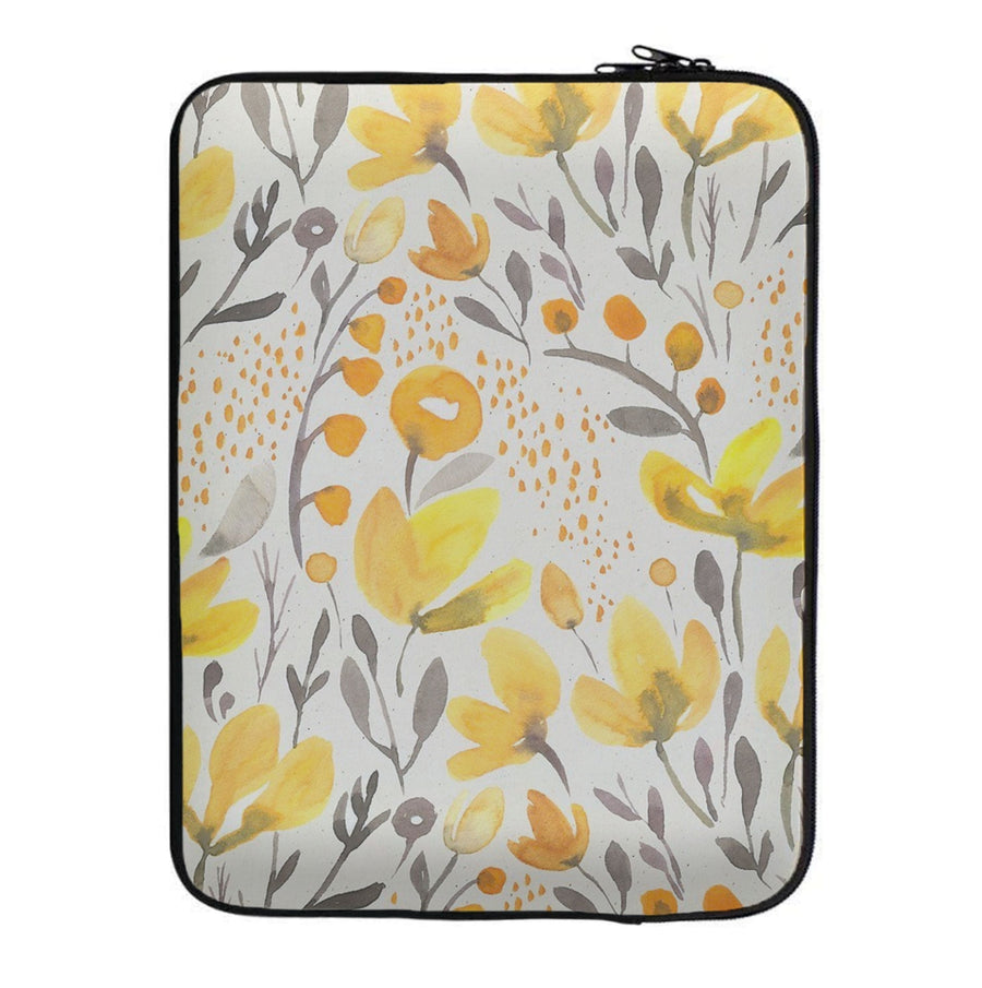 Yellow Field Floral Laptop Sleeve