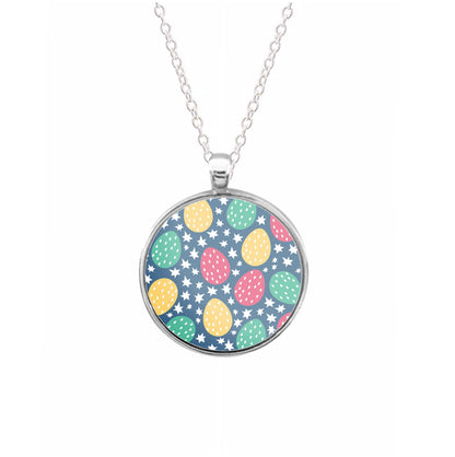 Blue Easter Eggs - Easter Patterns Necklace