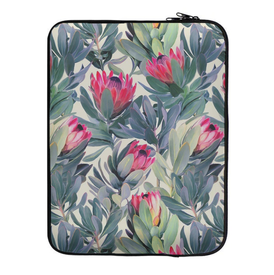 Painted Protea Pattern Laptop Sleeve