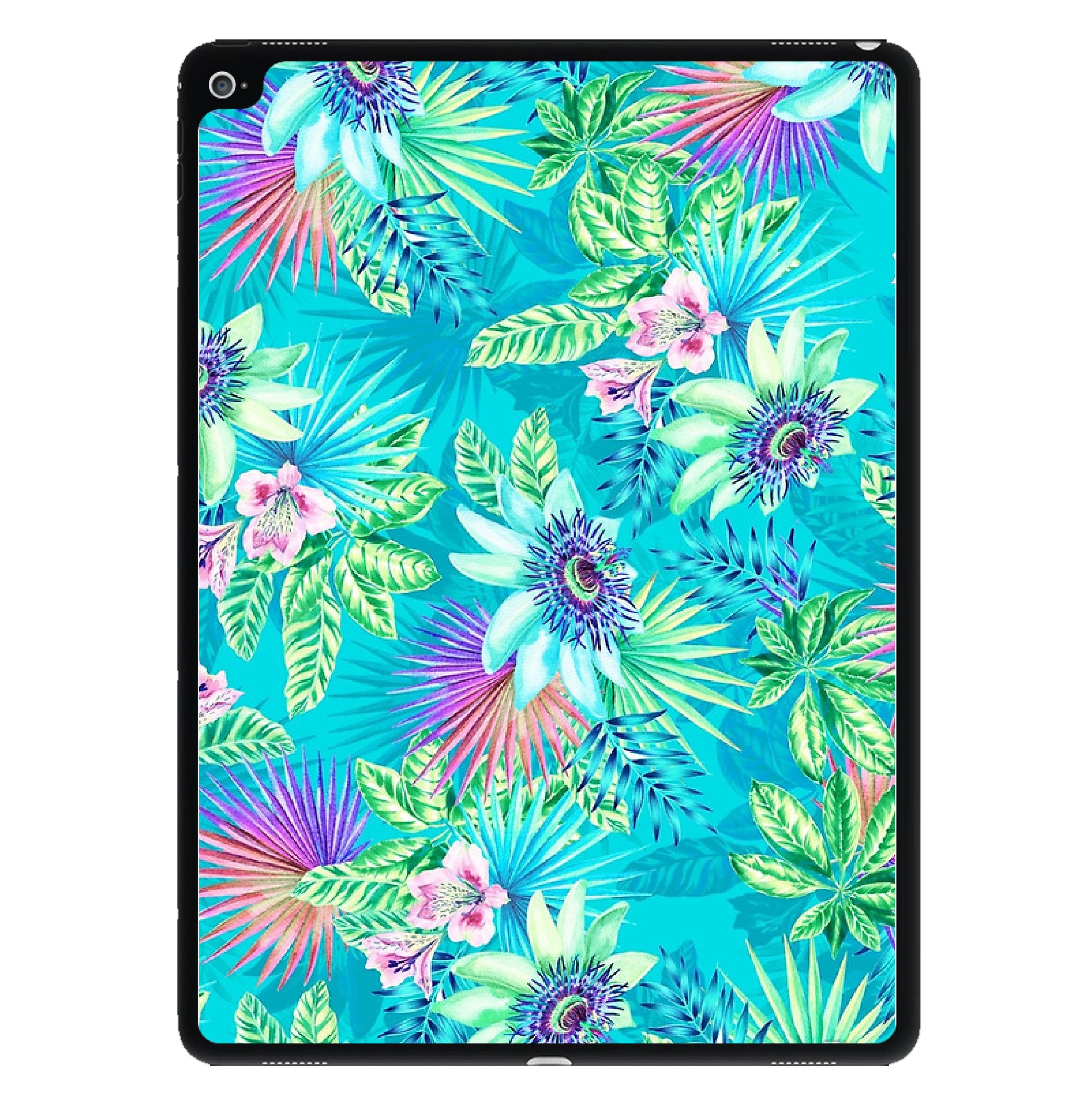 Blue Floral Pattern iPad Case