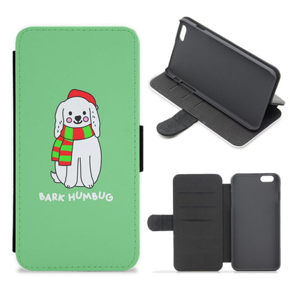 Bark Humbug - Christmas Puns Flip / Wallet Phone Case