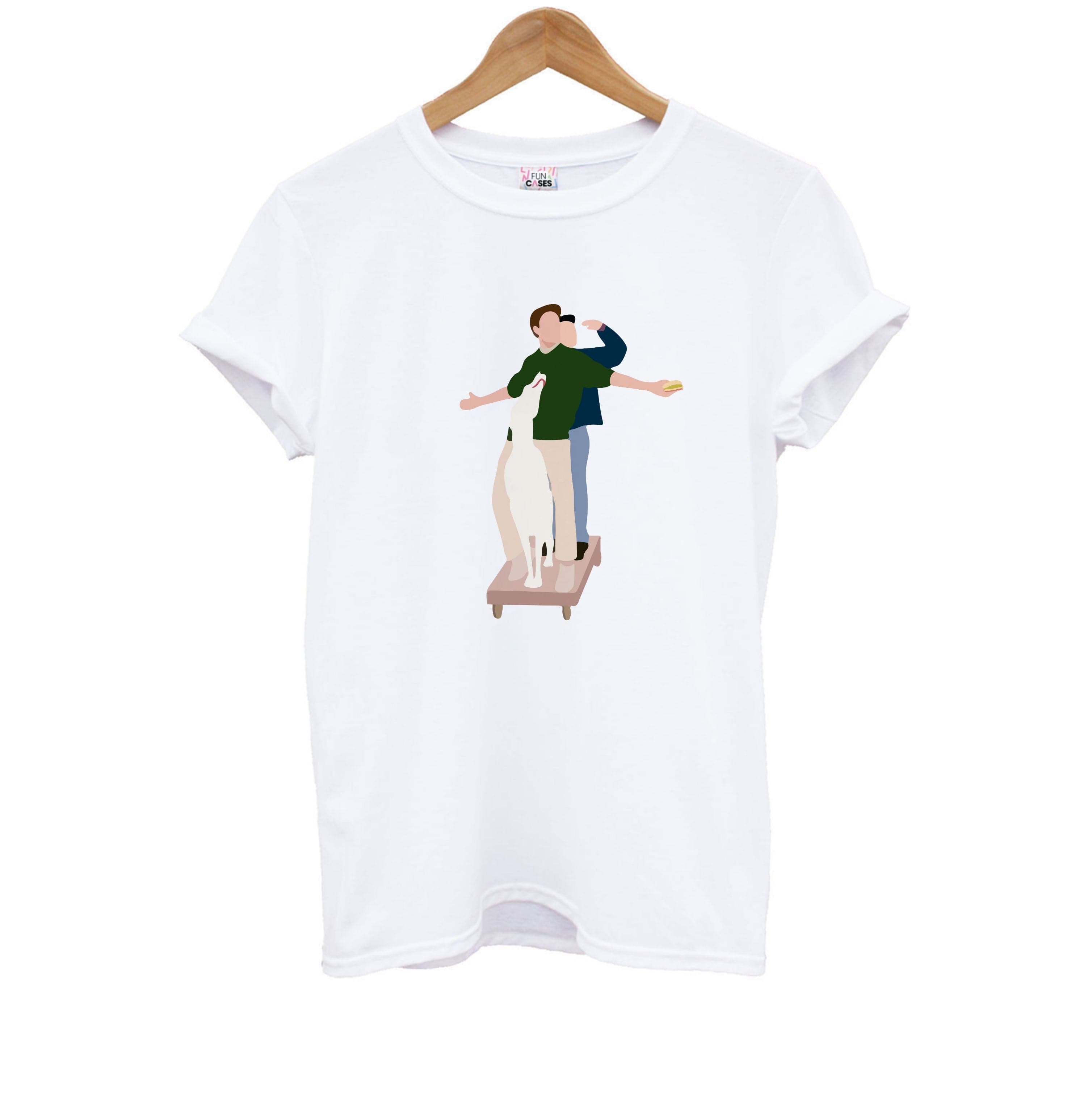 Two Men And A Dog Kids T-Shirt