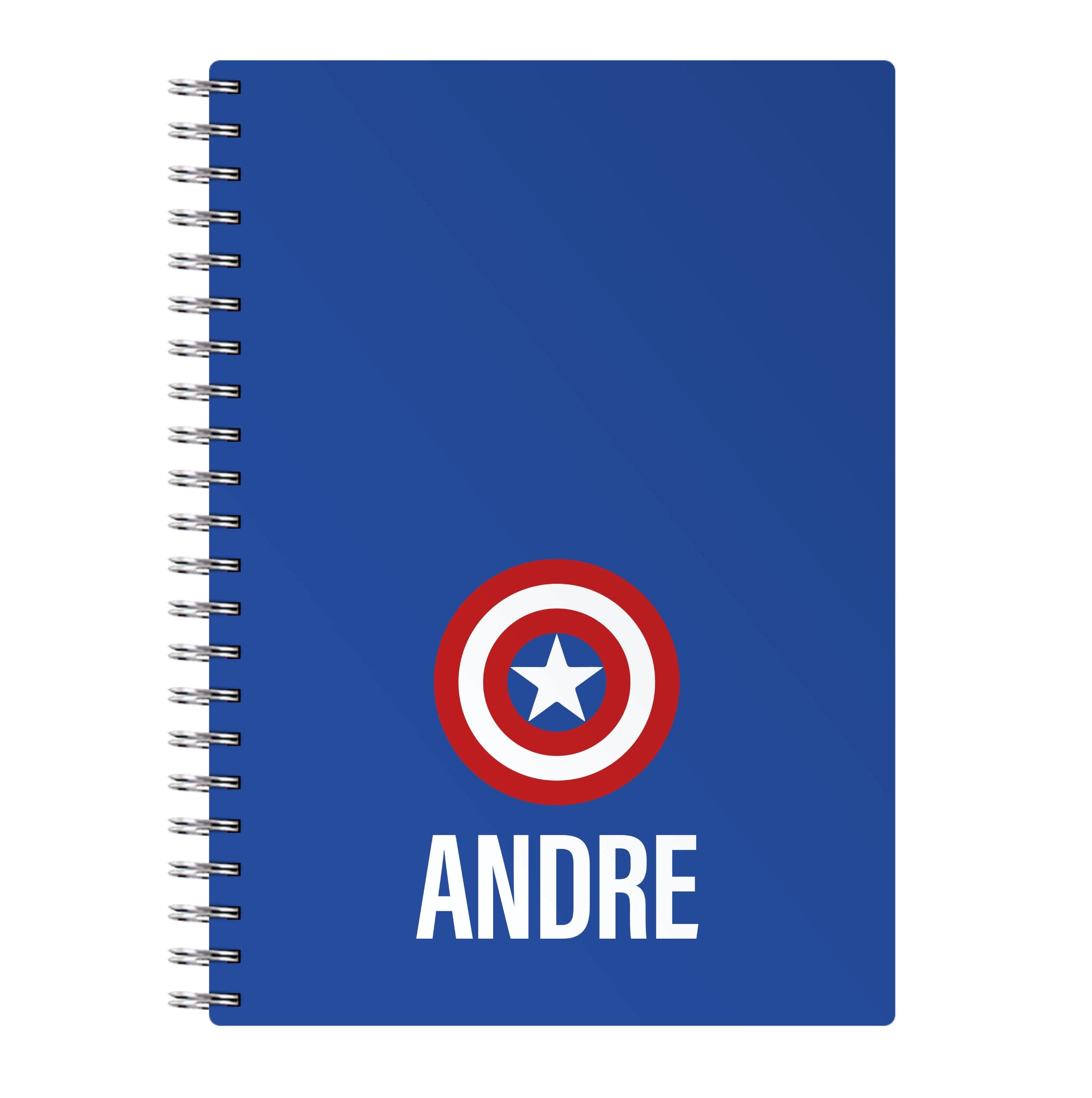 Captain America - Personalised Superhero Comic Notebook