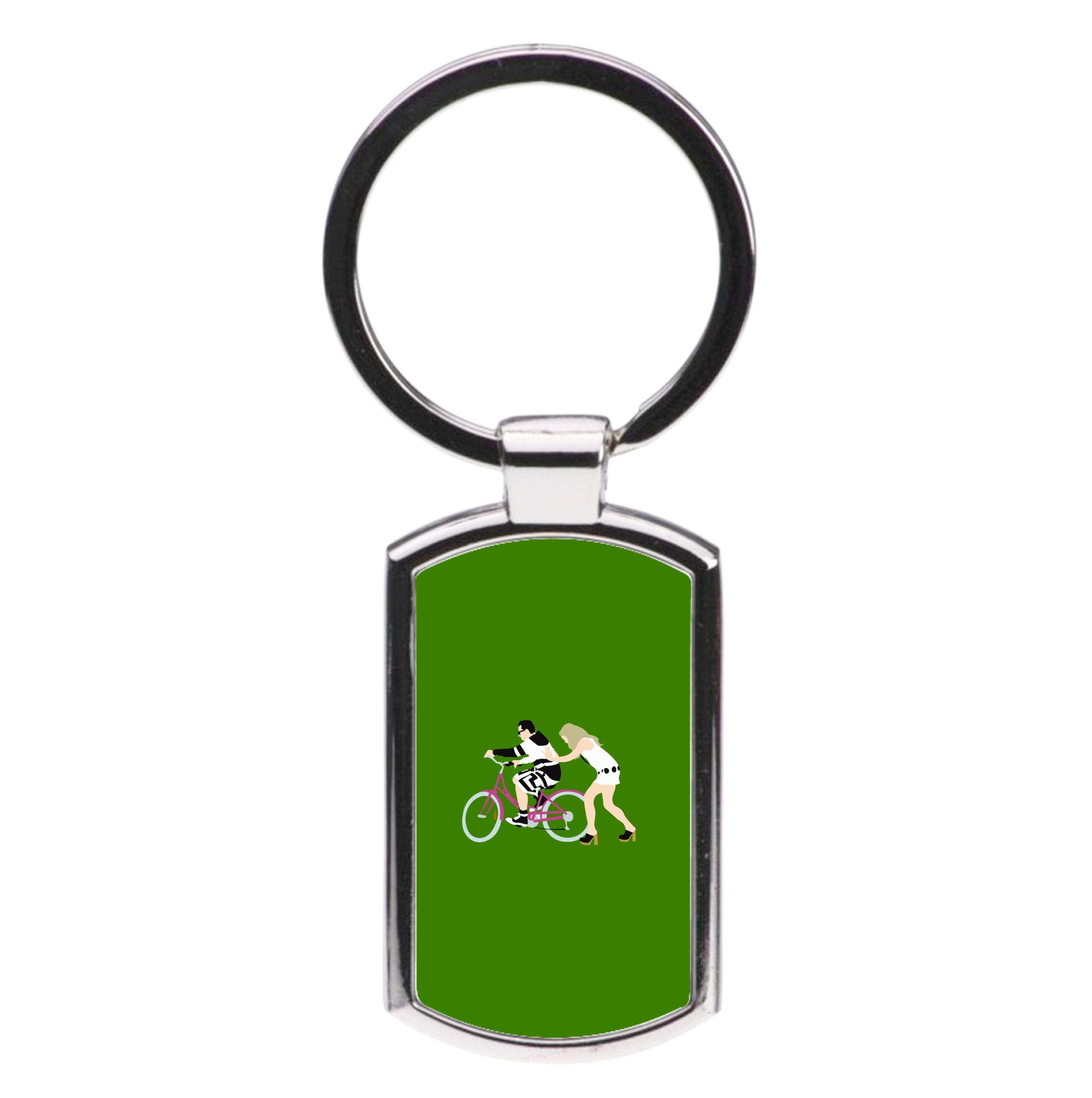 David Riding A Bike Luxury Keyring