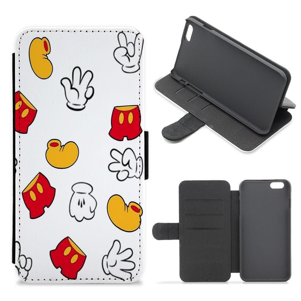 Mickey Mouse Gloves, Shorts and Shoes - Disney Flip / Wallet Phone Case - Fun Cases