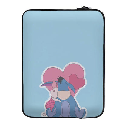 Donkey and Pig Valentine's Laptop Sleeve