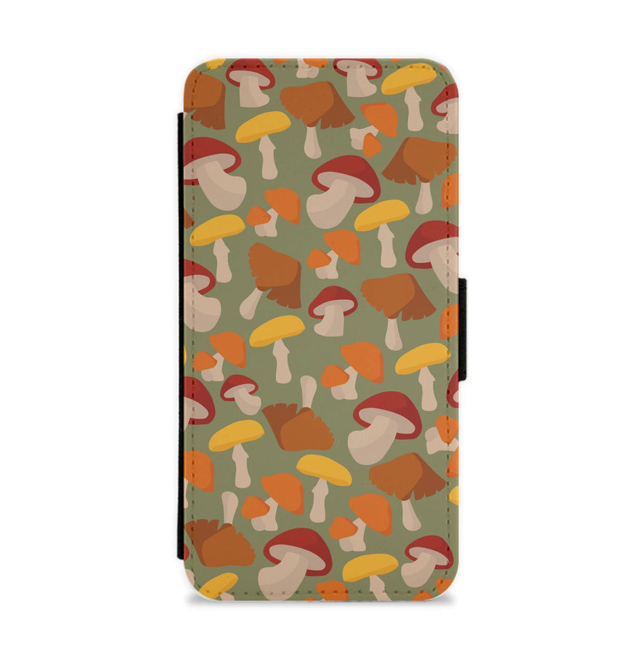 Mushroom Pattern - Autumn  Flip / Wallet Phone Case