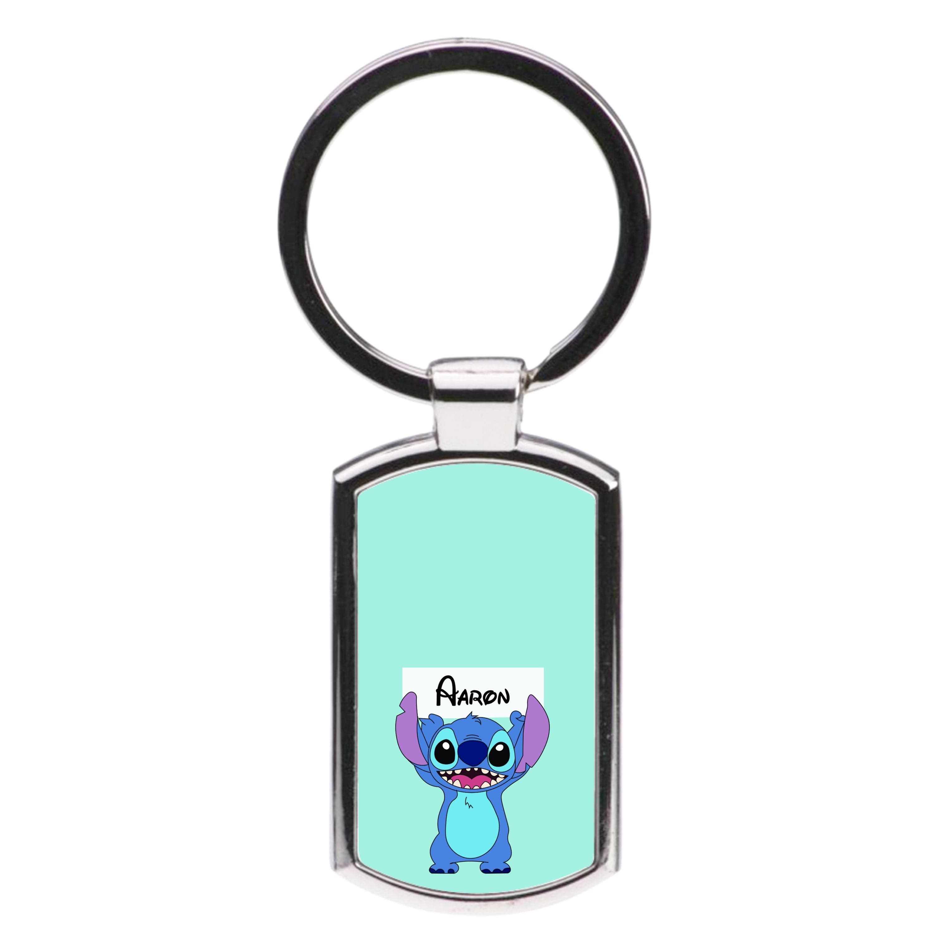 Standing Blue Alien - Personalised Disney Luxury Keyring