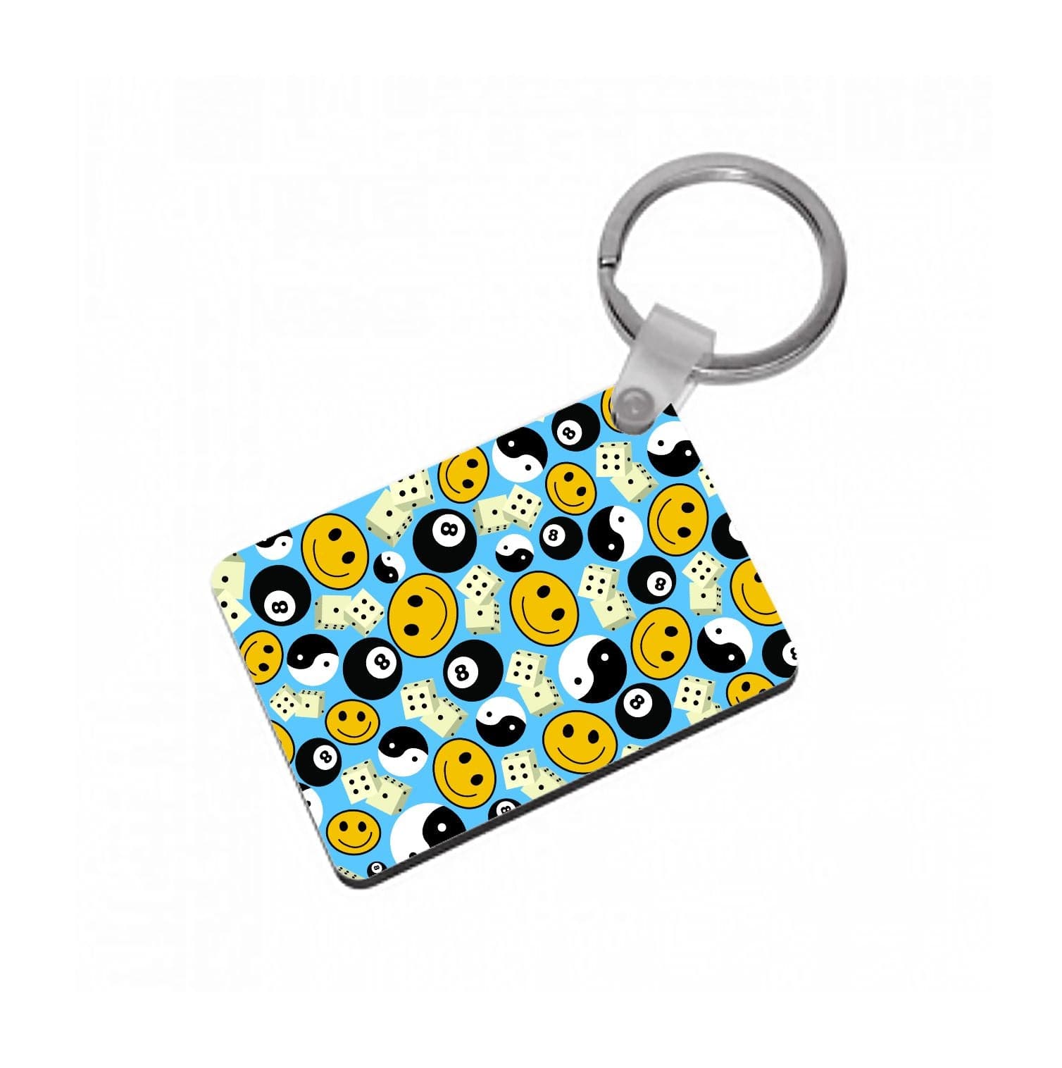 8 Ball Pattern - Skate Aesthetic  Keyring