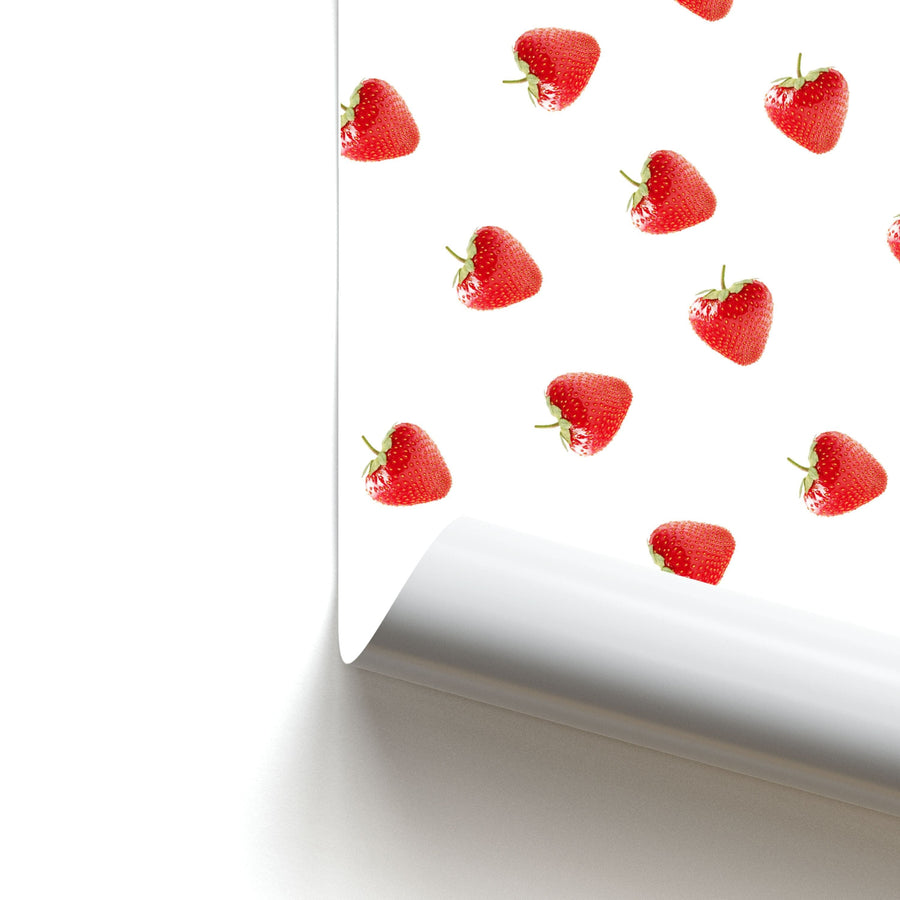 Strawberry Pattern Poster