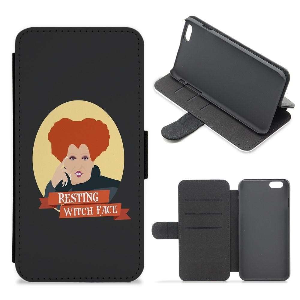 Resting Witch Face - Hocus Pocus Flip / Wallet Phone Case - Fun Cases