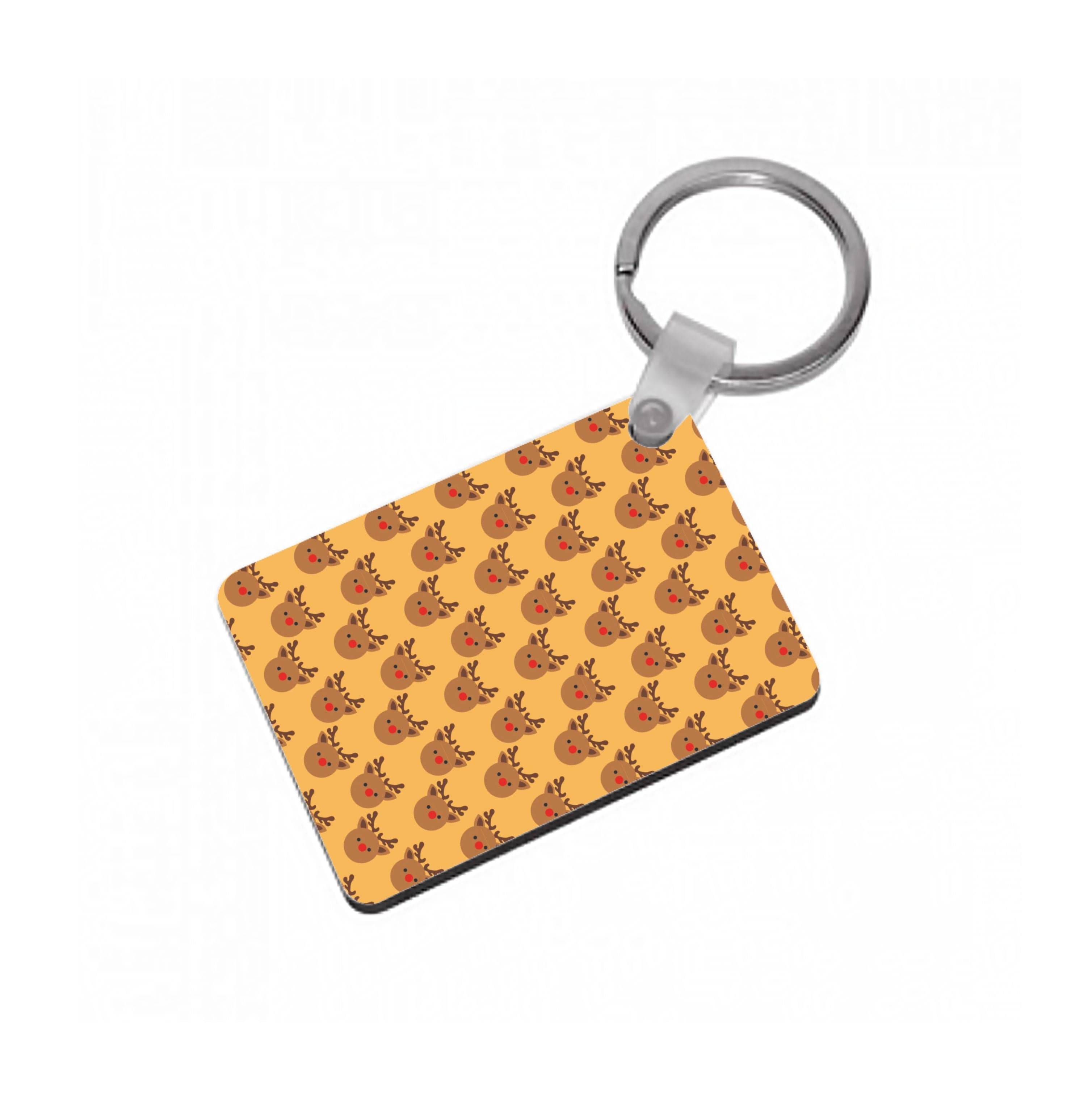 Rudolph Pattern - Christmas Patterns Keyring