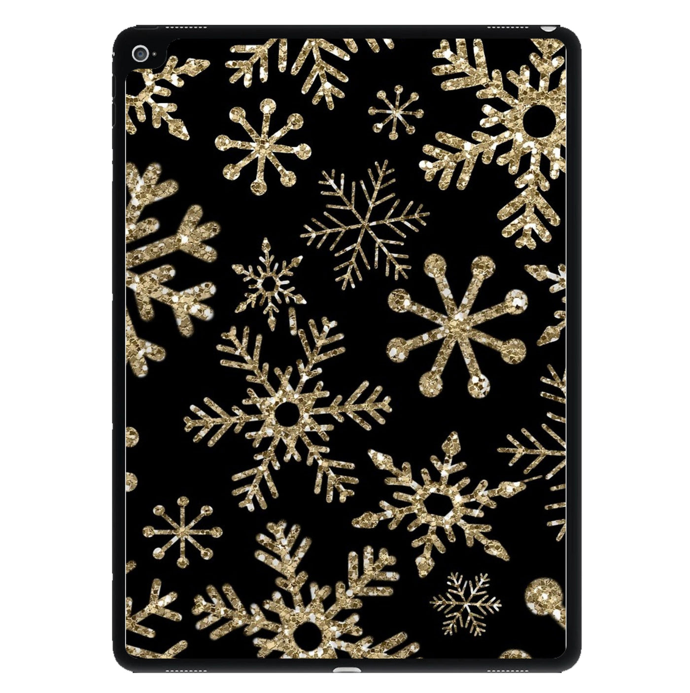 Gold Snowflake Pattern iPad Case