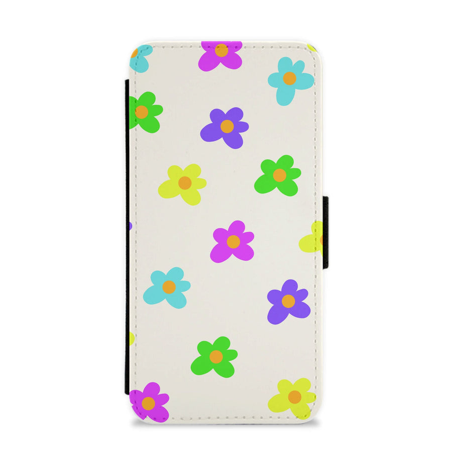 Cute Flower Pattern - Floral Flip / Wallet Phone Case