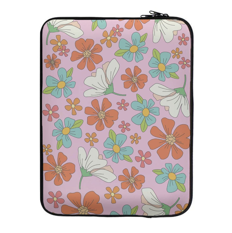 Pink Flower Pattern - Mothers Day Laptop Sleeve