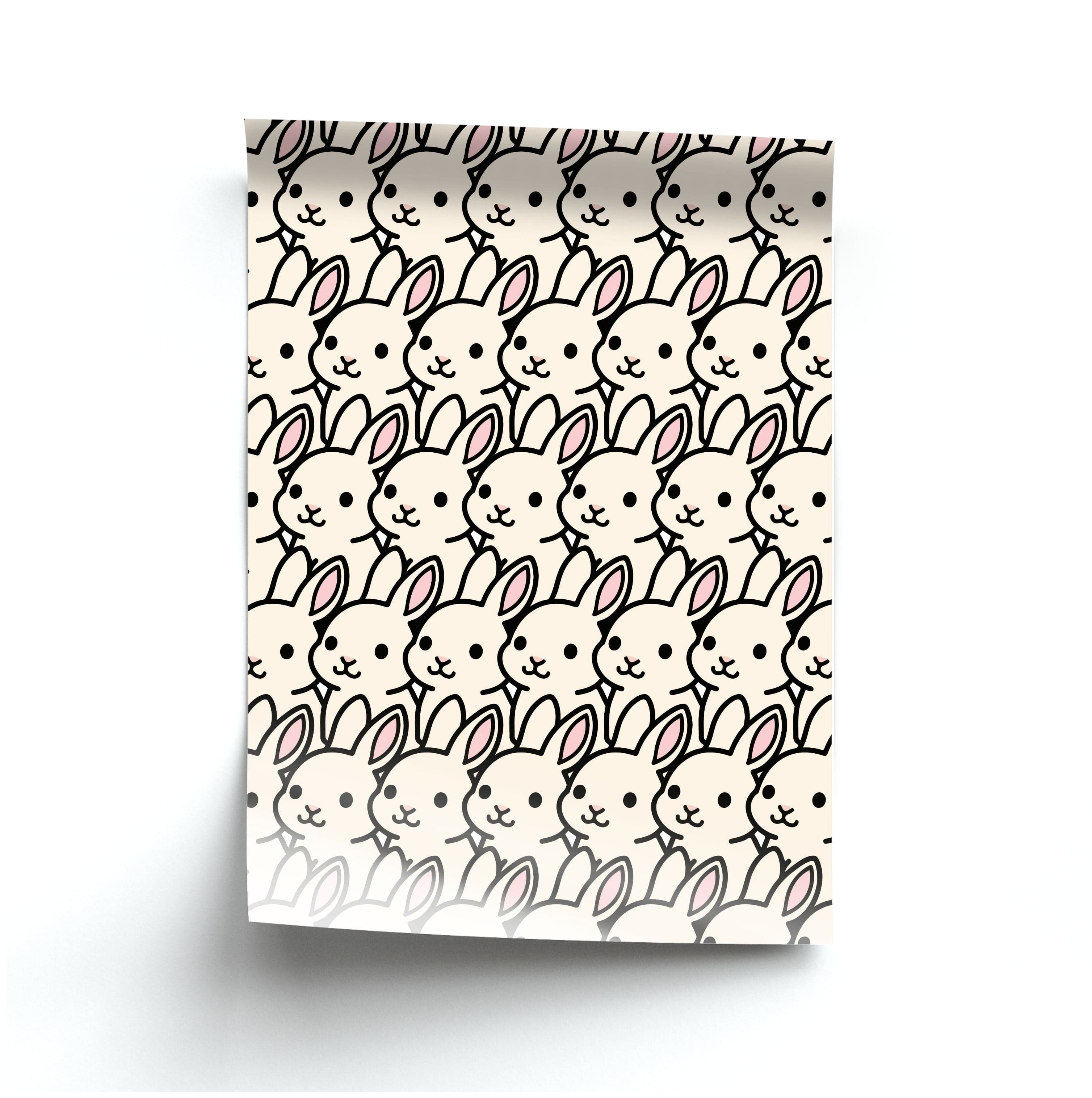 Bunny Rabbit Pattern Poster