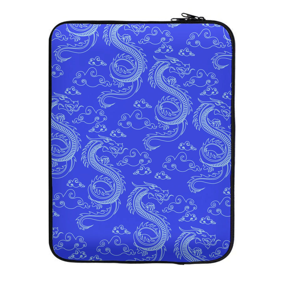 Blue Dragon Pattern Laptop Sleeve